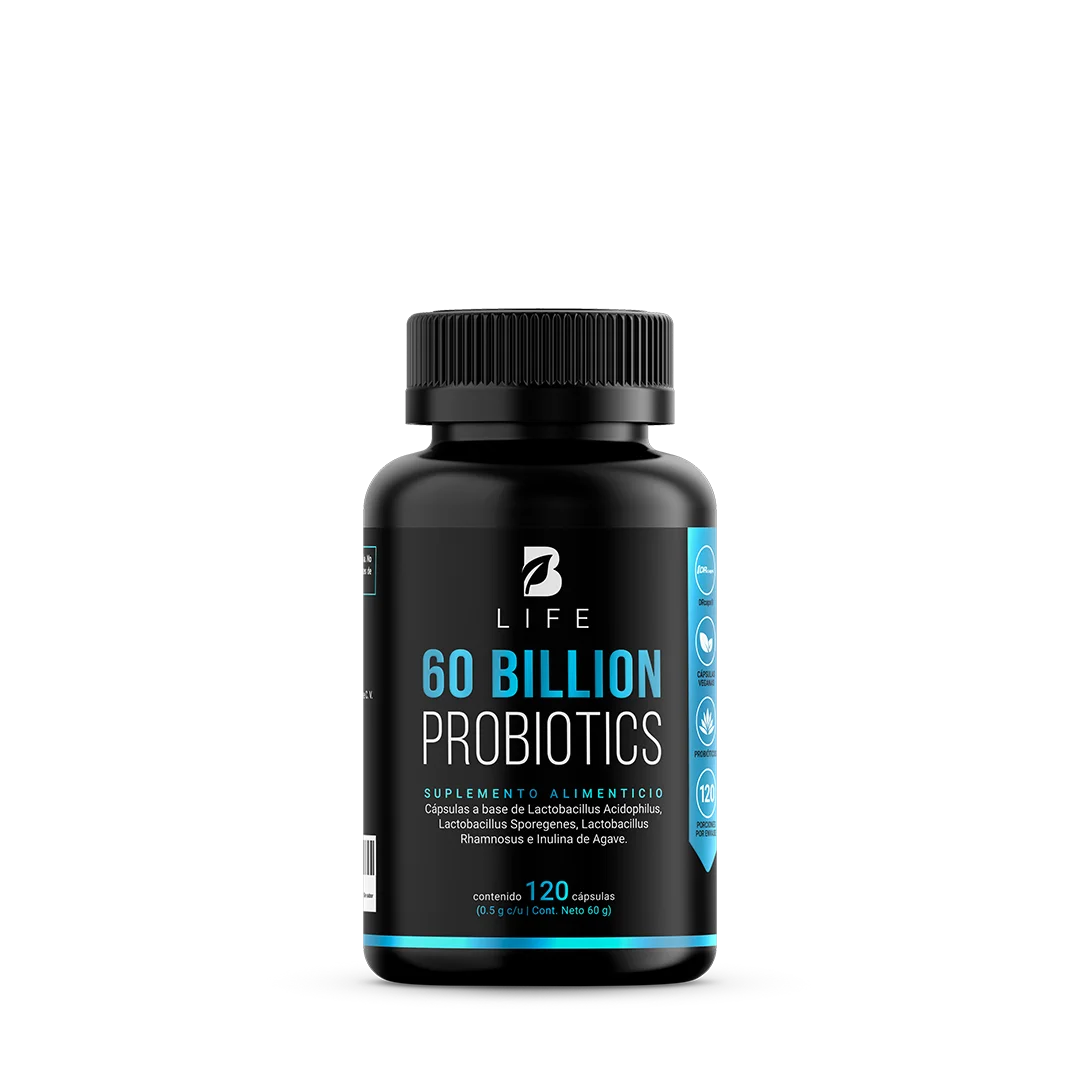 60 Billion Probiotics B Life. Mezcla de Probióticos con Inulina de Agave