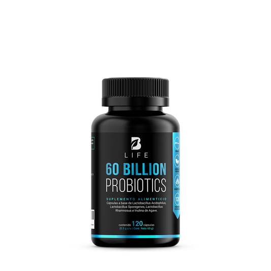 60 Billion Probiotics B Life. Mezcla de Probióticos con Inulina de Agave