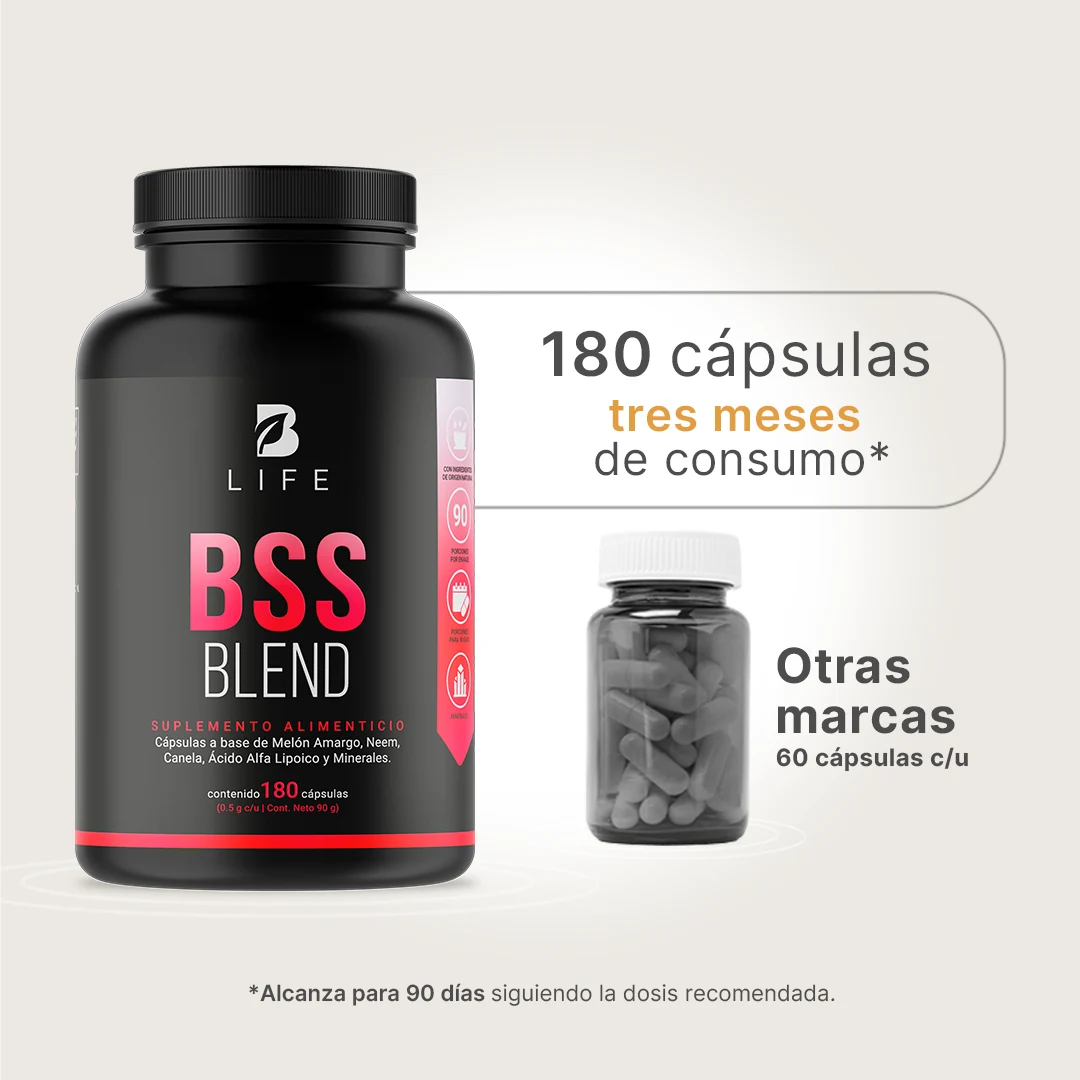 BSS B Life. Mezcla Nutricional con Melón Amargo, Neem y Canela 180 Caps