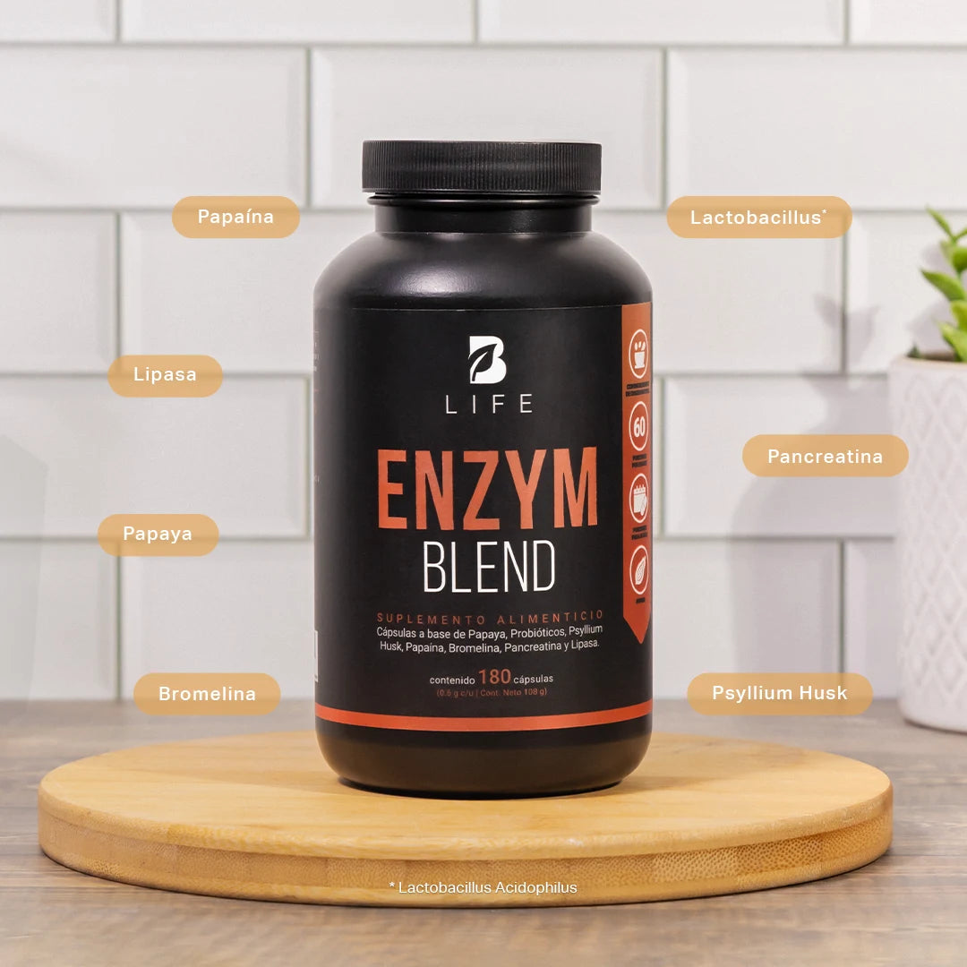 Enzym Blend B Life. Mezcla de Enzimas Digestivas y Extractos Naturales