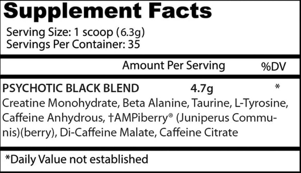 Insane Labz PSYCHOTIC Black