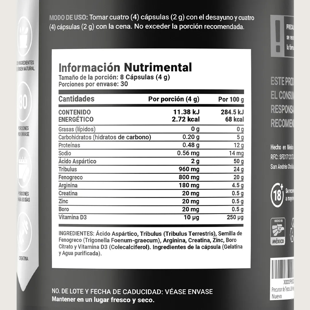 Mens T Platinum B Life. Fórmula para Hombre Platinum 240 Caps