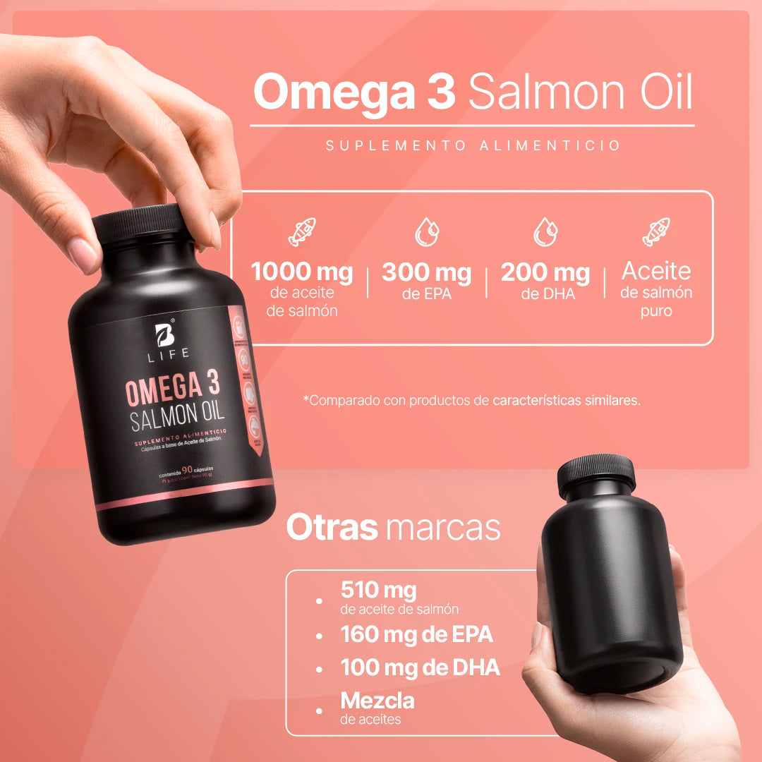 Omega 3 Salmon Oil | Omega 3 Aceite Puro de Salmón