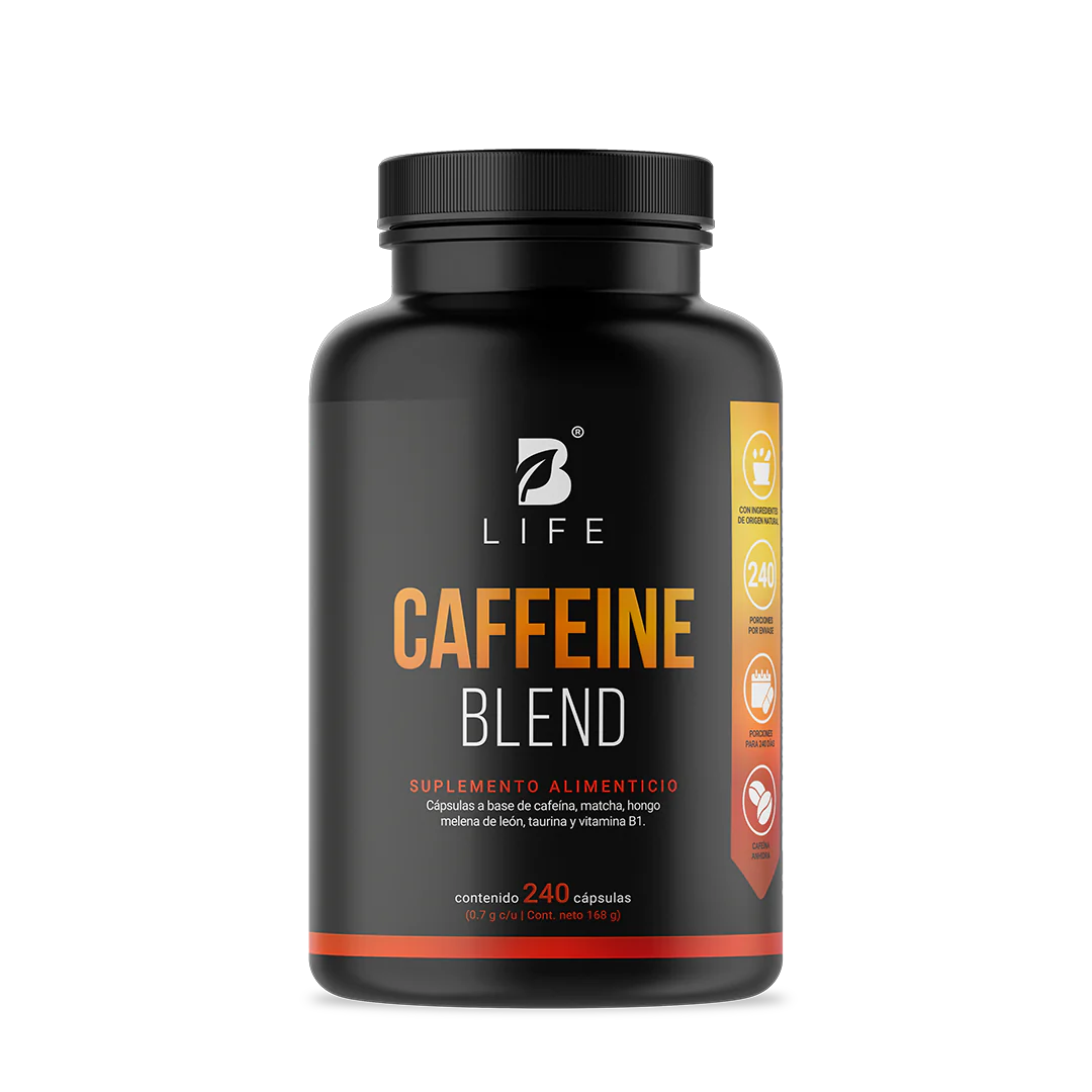 Caffeine Blend | Mezcla a base de Cafeína, Matcha, Hongo Melena de León, Taurina y Vitamina B1.  240 caps
