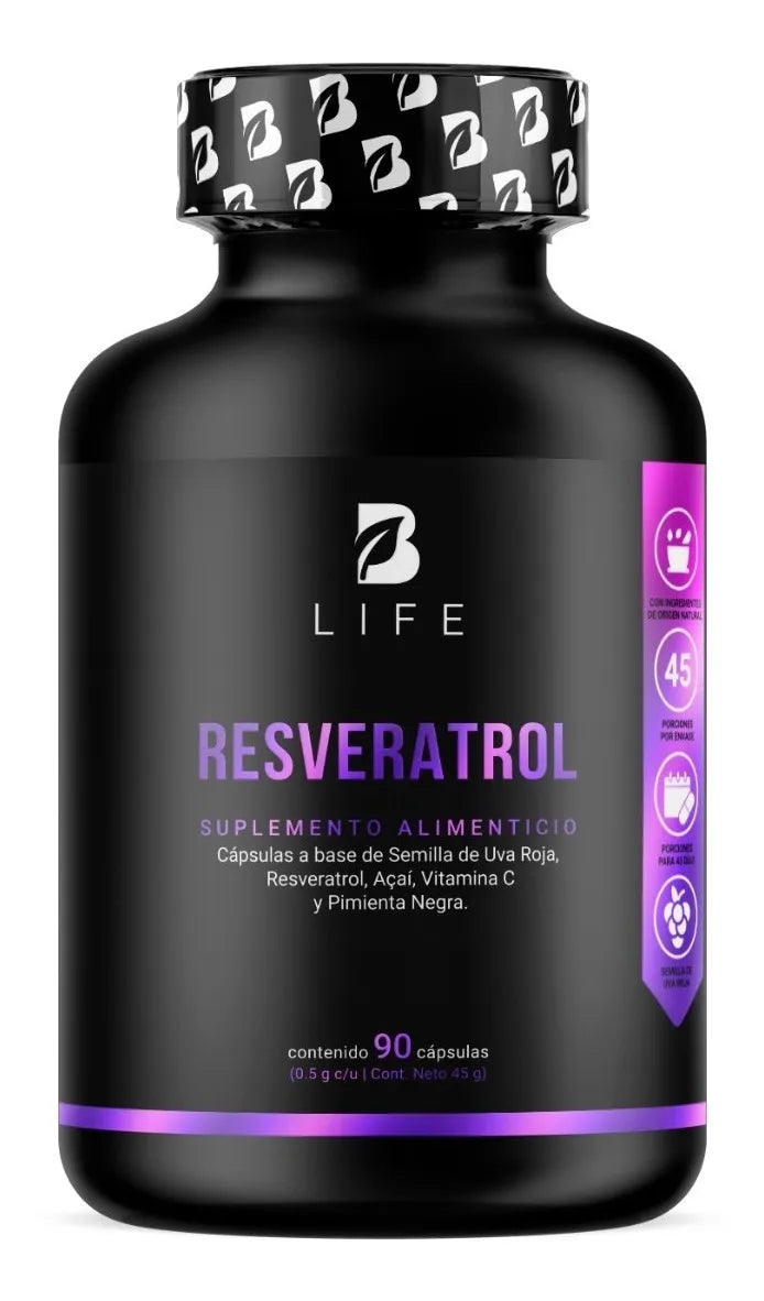 B Life Resveratrol con Semilla de Uva Roja Acai B