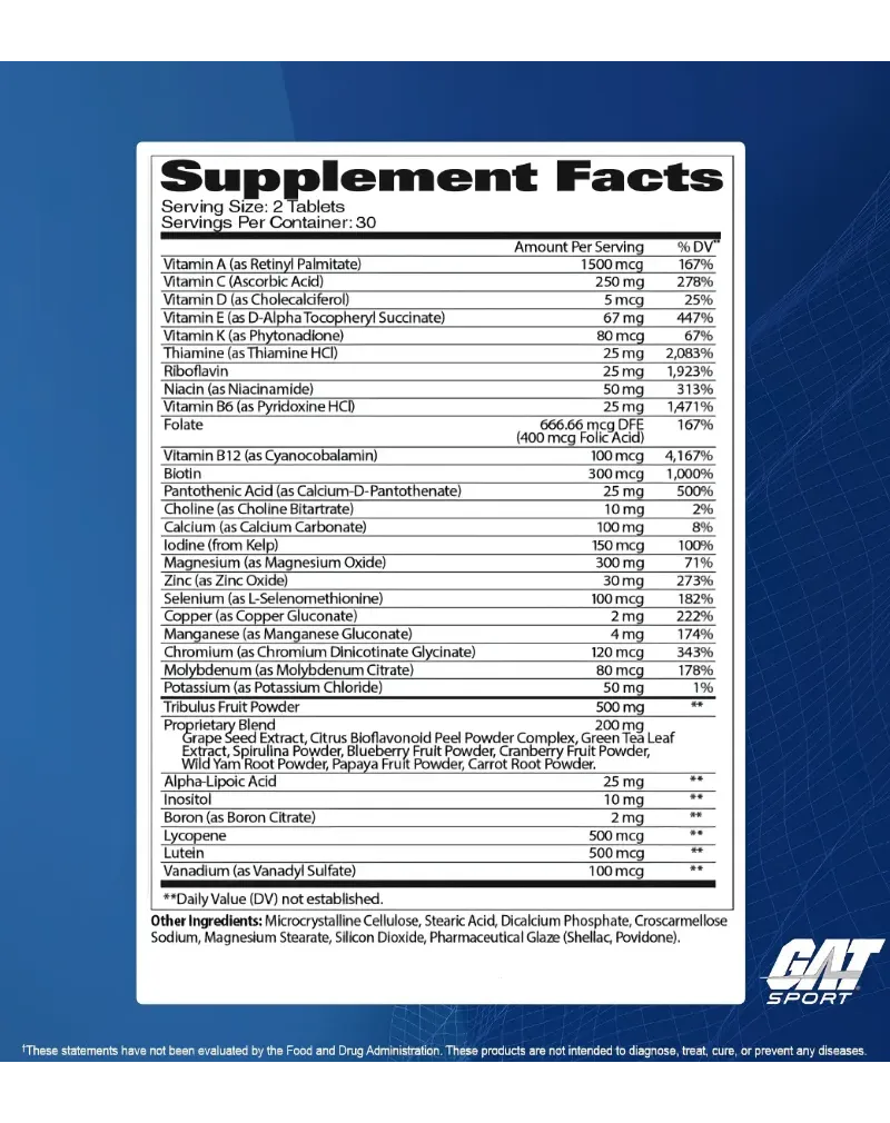 GAT Sport Mens Multi + Test  Multivitaminico