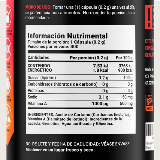A Blend B Life. Vitamina A con Aceite de Cártamo