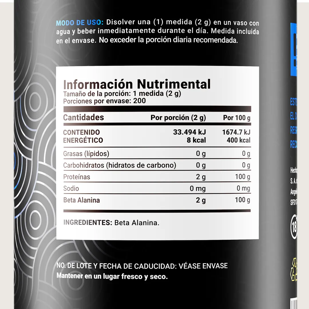 Beta Alanine | Beta Alanina 200 porciones