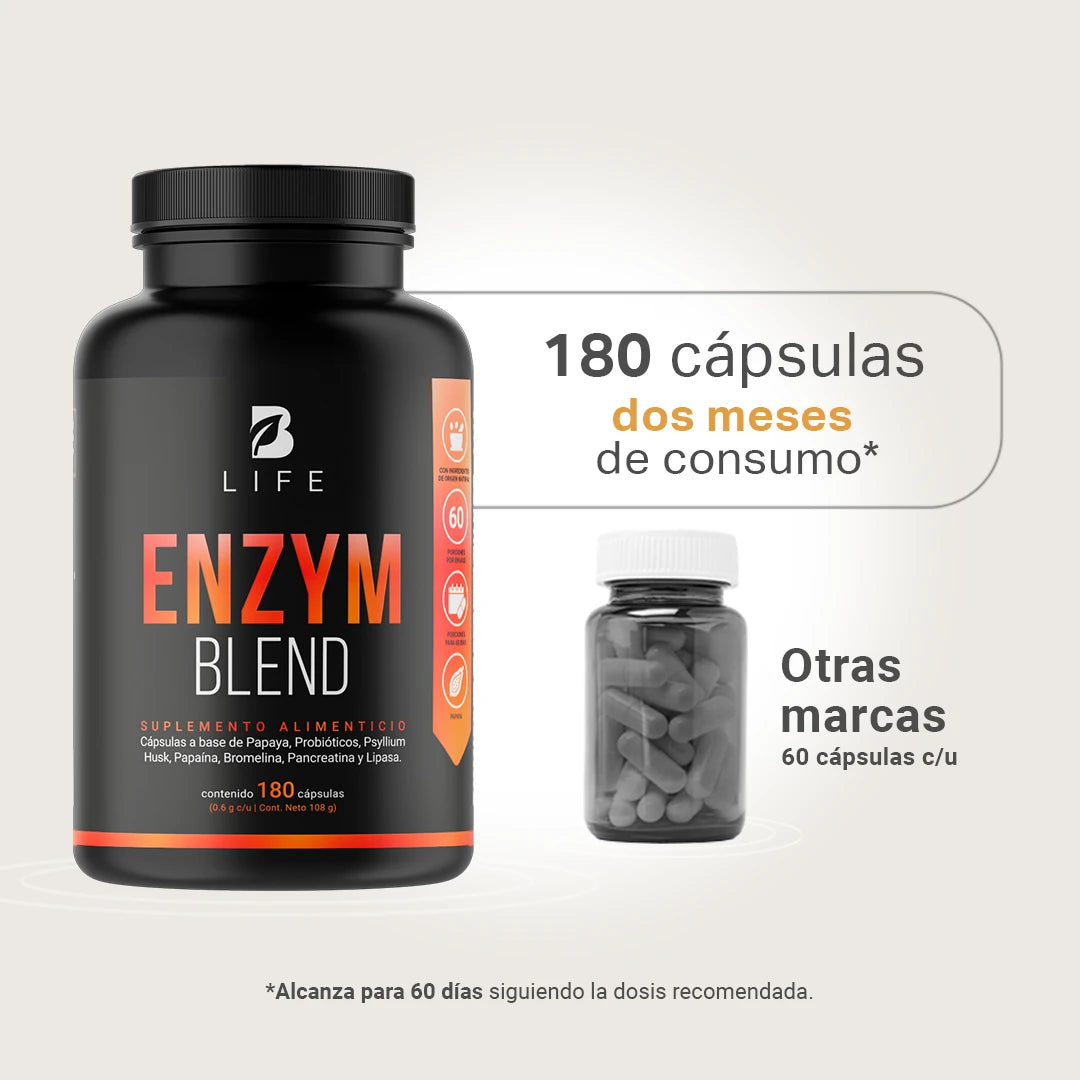 Enzym Blend B Life. Mezcla de Enzimas Digestivas y Extractos Naturales